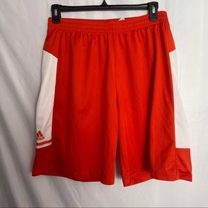 Orange & White Adidas athletic/basketball shorts Large